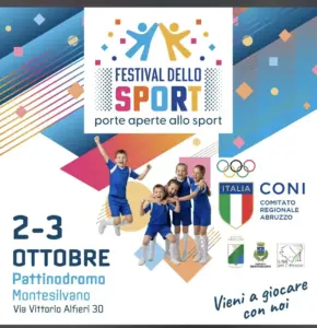 Festival dello Sport CONI Abruzzo 2 e 3 ottobre 2026 Pattinodromo di Montesilvano