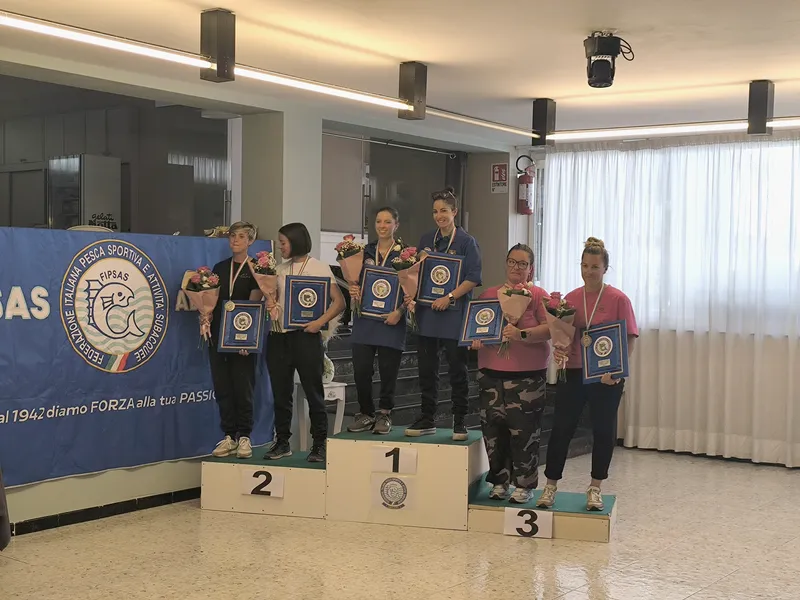 Podio del Campionato Italiano di Carp Fishing Femminile 2026